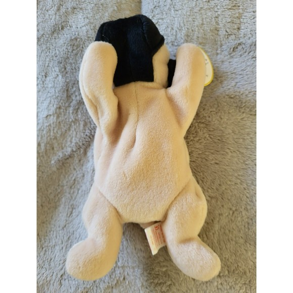 Pugsly Beanie Baby Pug dog 1996 vintage retired - Picture 3 of 7